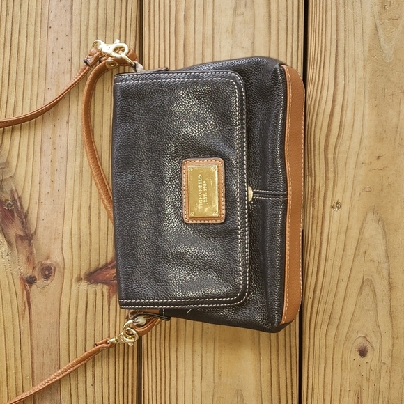 Tignanello black/brown crossbody and handbag - Picture 1 of 10